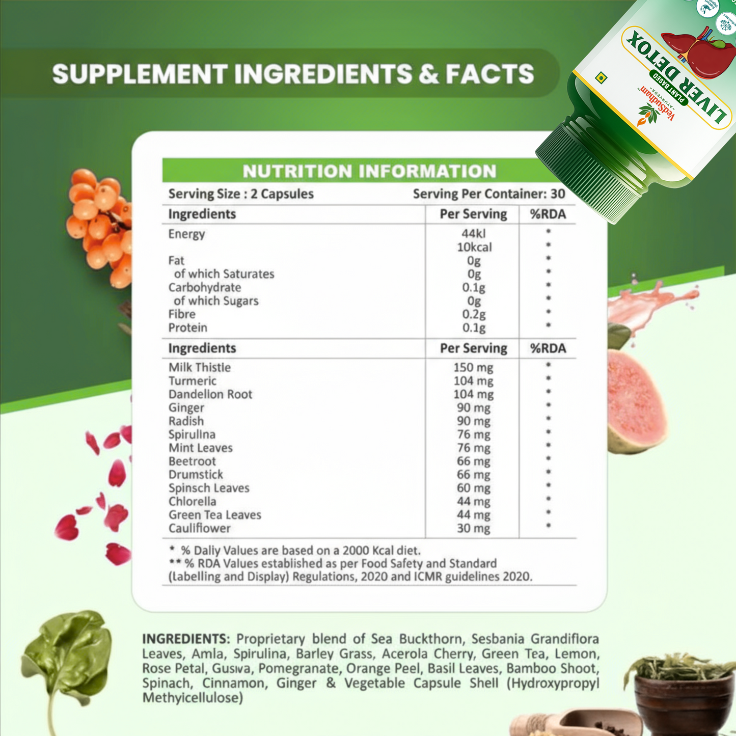 Liver Detox Supplement Capsules