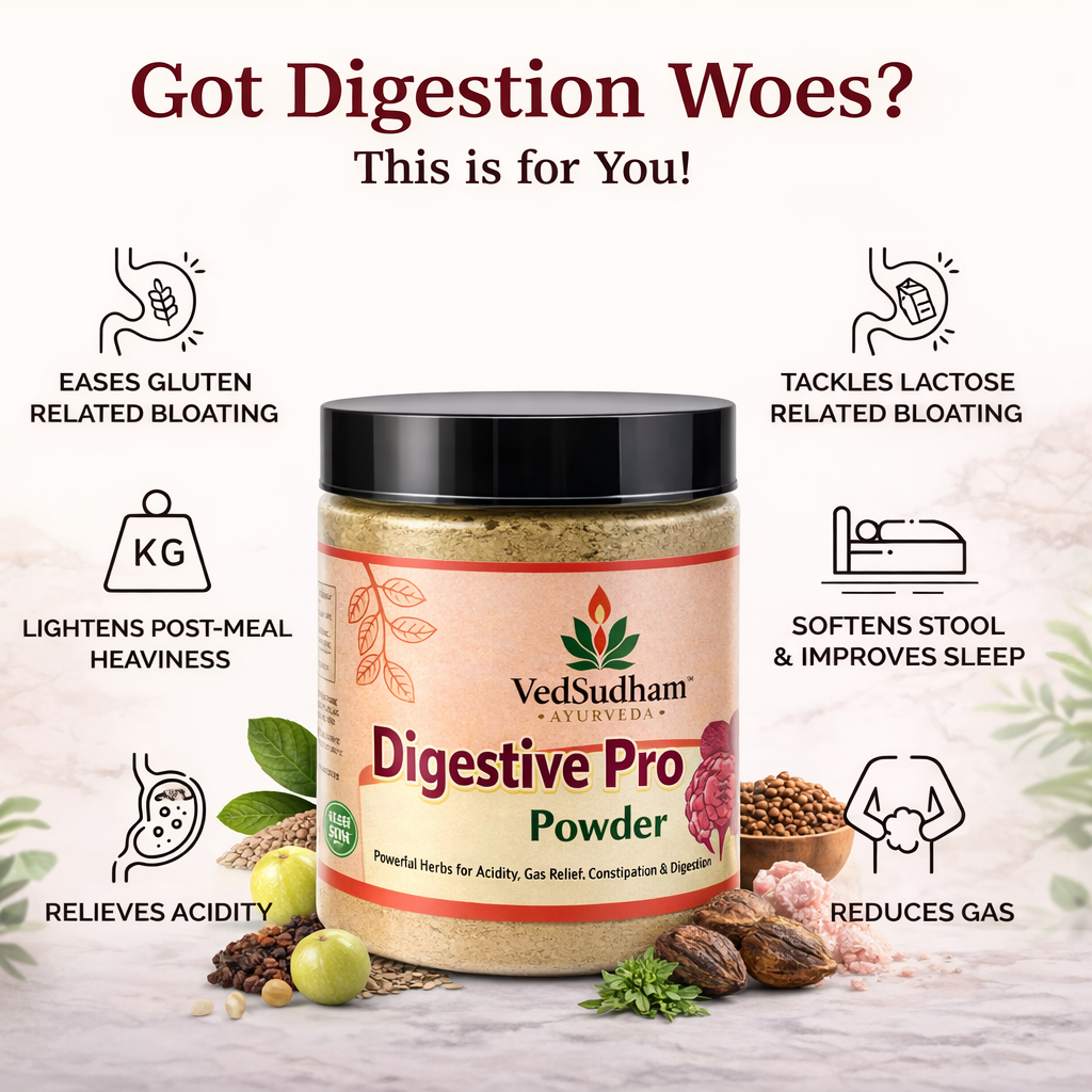 Digestive Pro Powder | Fast-Acting Formula for Gas, Bloating & Indigestion | Ayurvedic Digestive Support | Gentle on Stomach - 300 gram