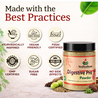 Digestive Pro Powder | Fast-Acting Formula for Gas, Bloating & Indigestion | Ayurvedic Digestive Support | Gentle on Stomach - 300 gram